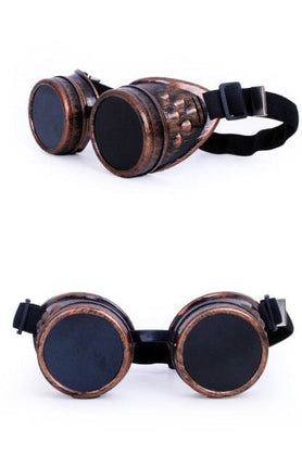 Feestbazaar Steampunk bril koperlook