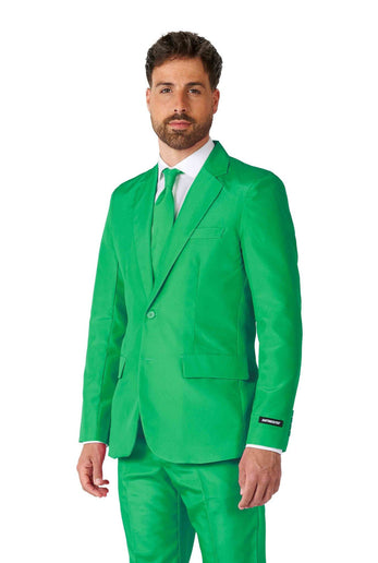 Feestbazaar Suitmeister Maatpak Solid Groen Heren