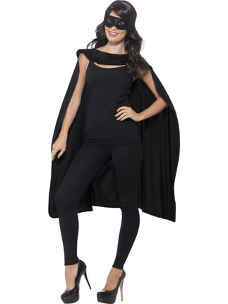 Feestbazaar Superhero cape met masker zwart