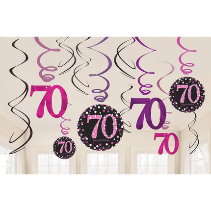 Feestbazaar Swirlset 70 Jaar Roze