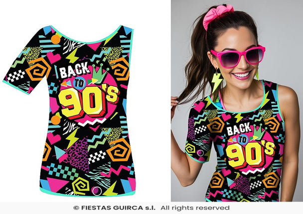 Feestbazaar T-shirt Back To The 90's Dames
