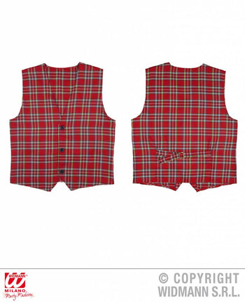 Feestbazaar Tarten Schotse vest rood