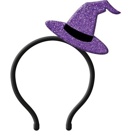 Feestbazaar Tiara Heks Glitter Happy Halloween