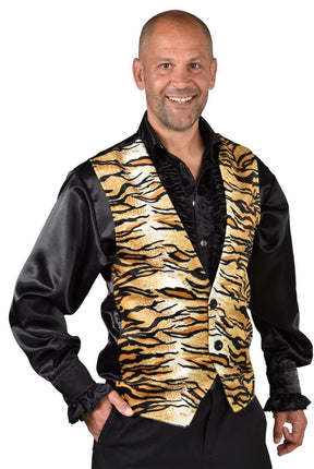 Feestbazaar Tijgerprint Gilet Wessel