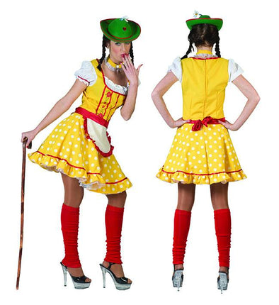 Feestbazaar Tiroler outfit babet geel