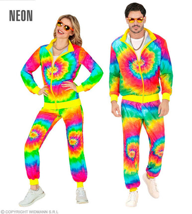 Feestbazaar Trainingspak Tie Dye Neon Unisex