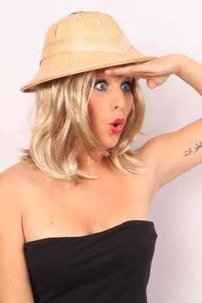 Feestbazaar Tropenhelm Safari hard stro