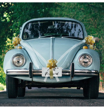 Feestbazaar Trouwauto Decoratie Bruiloft 5-Delig Goud