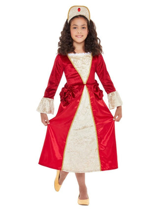 Feestbazaar Tudor Prinsessenjurk Rood