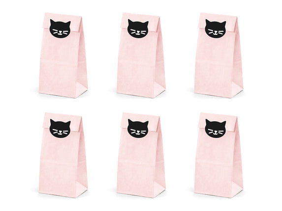 Feestbazaar Uitdeelzakjes Kat roze Cat Collection (6st)
