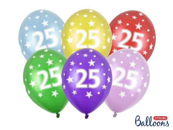 Feestbazaar Verjaardag Ballonnen 25 Jaar Metallic Mix
