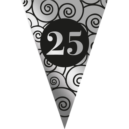 Feestbazaar Vlaggenlijn 25 Jaar Jubileum Zilver (5m)