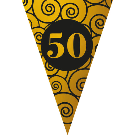 Feestbazaar Vlaggenlijn 50 Jaar Jubileum Goud (5m)