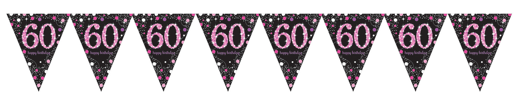 Feestbazaar Vlaggenlijn 60 jaar Sparkling pink