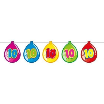 Feestbazaar Vlaggenlijn ballonnen 10 jaar
