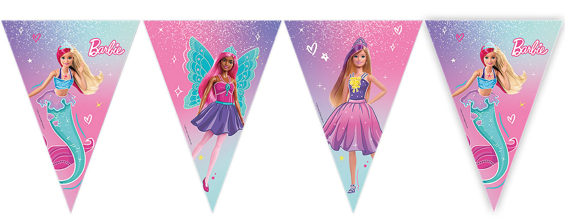 Feestbazaar Vlaggenlijn Barbie Fantasy (2,3m)