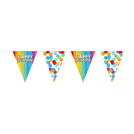 Feestbazaar Vlaggenlijn Happy Birthday Rainbow (6m)