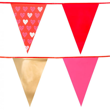 Feestbazaar Vlaggenlijn Liefde Hartjes (6m)