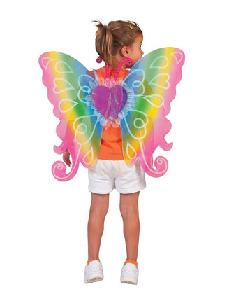 Feestbazaar Vlinder Vleugels Regenboog Kind (60x54cm)