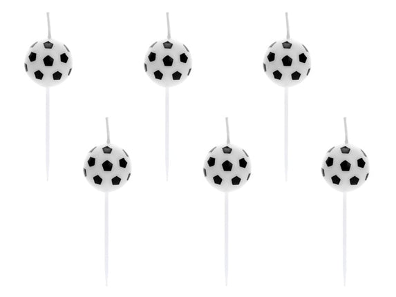Feestbazaar Voetbal Taartkaarsjes (6st)