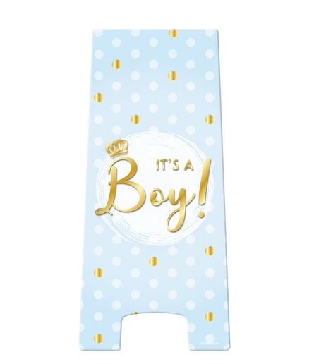 Feestbazaar Waarschuwingsbord It's A Boy Blauw/Goud