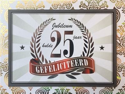 Feestbazaar Wenskaart Jubileum 25 Jaar