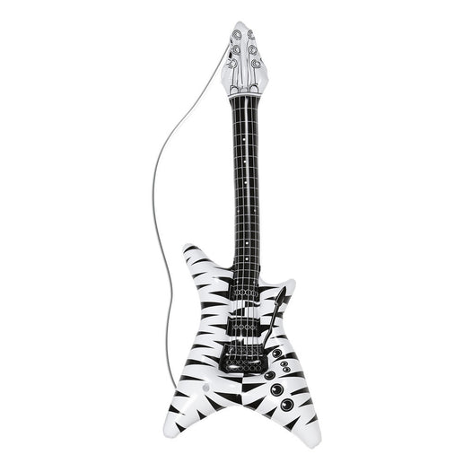 Feestbazaar Zebra opblaas gitaar 95 cm