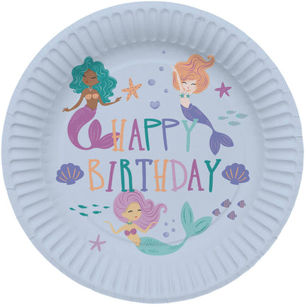 Feestbazaar Zeemeermin Bordjes Magic 23cm (8st)
