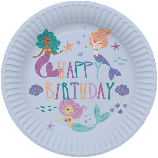 Feestbazaar Zeemeermin Bordjes Magic 23cm (8st)