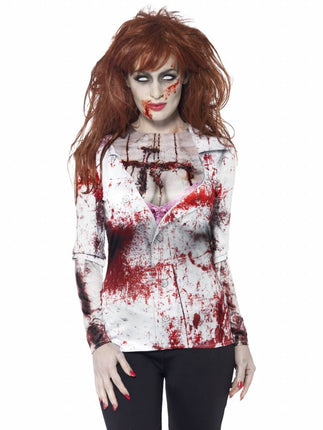 Feestbazaar Zombie T-Shirt dames