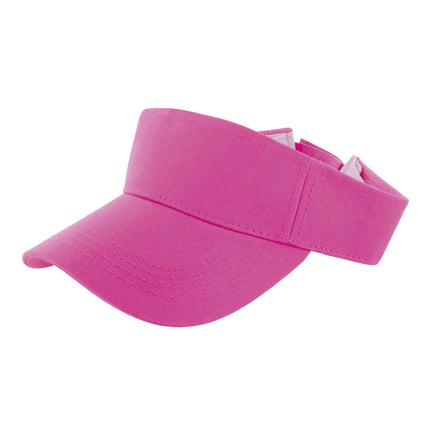 Feestbazaar Zonneklep Fluor Roze Verstelbaar