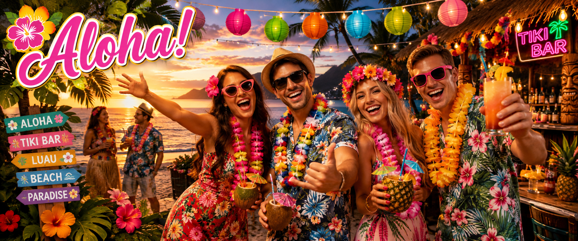 Hawaii Feest Organiseren: De Mooiste Outfits, Decoratie en Trends van Dit Jaar