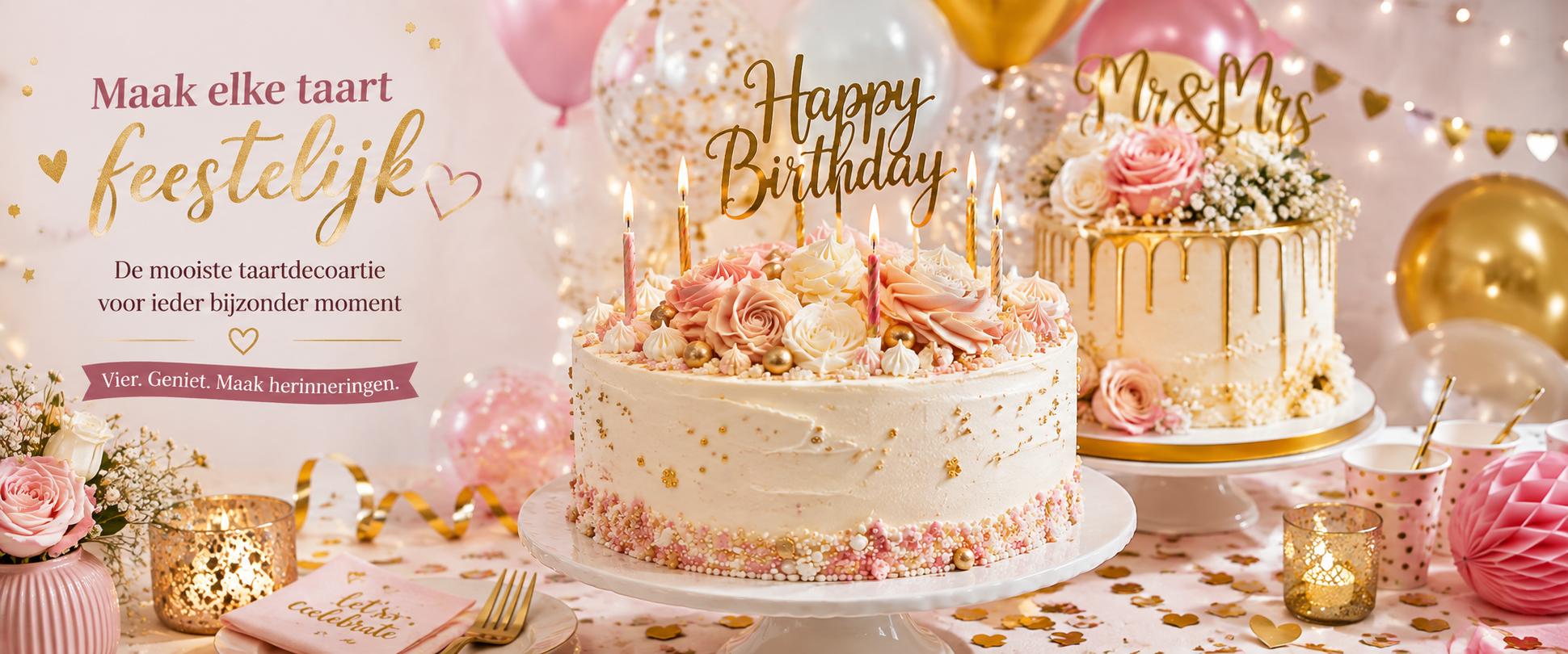 Taartdecoratie: zo maak je elke taart feestelijk