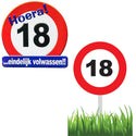 18 jaar verkeersbord