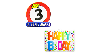 3 jaar schild bord