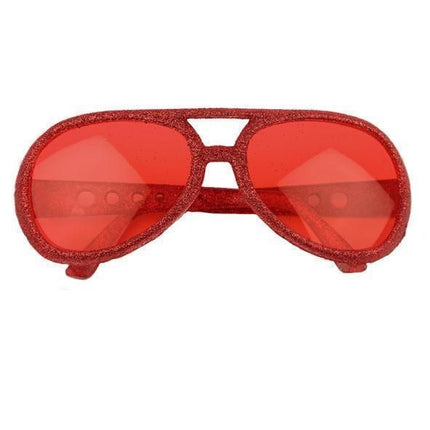 bril-disco-glitter-rood