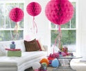 donker-roze-honeycomb-bol-30-cm