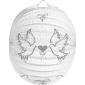 Lampion Wit Duiven Bolvorm