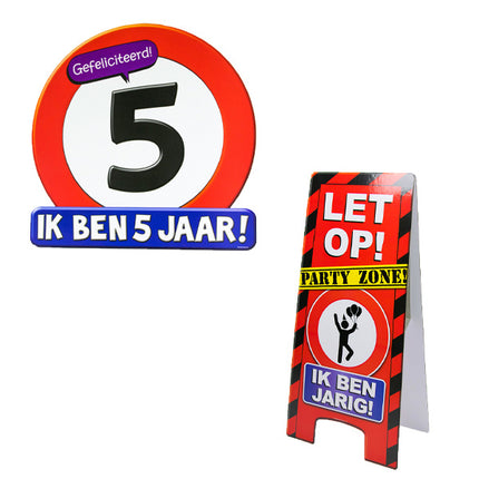 schild bord 5 jaar