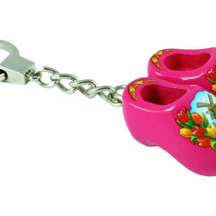 sleutelhanger-klompje-dubbel-roze
