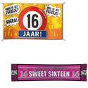 sweet 16 vlag spandoek