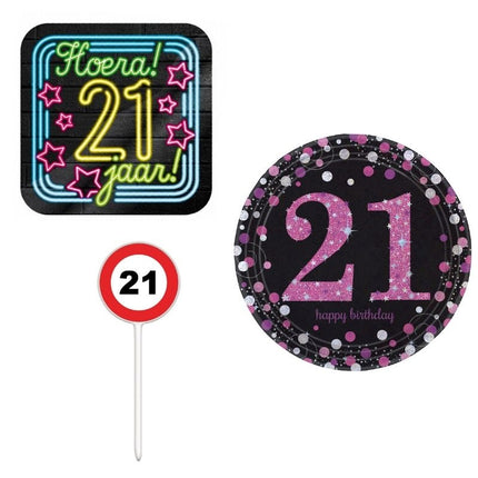 tafeldecoratie 21 jaar