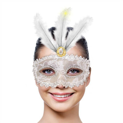 venetiaans-masker-metallic-wit-met-led