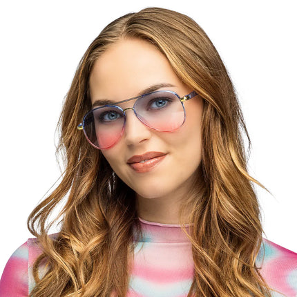 Partybril Colour Splash Roze-Blauw