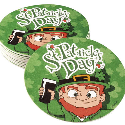 Feestbazaar 10 Bierviltjes St Patrick's Day (10 cm)