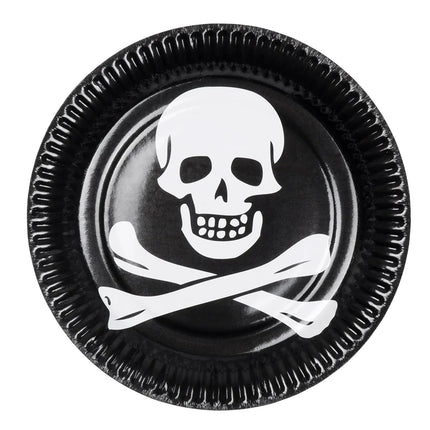 Feestbazaar 10 Bordjes Piraten Classic Zwart