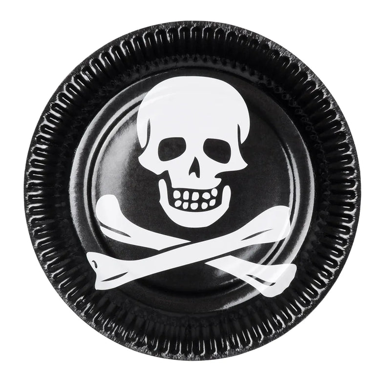 Feestbazaar 10 Bordjes Piraten Classic Zwart
