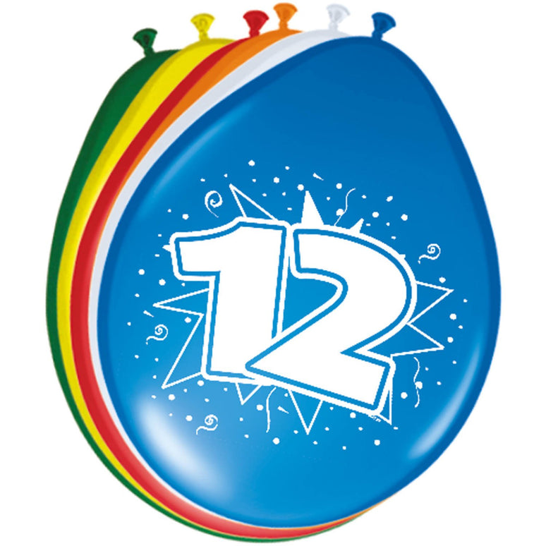 Feestbazaar 12 Jaar Ballonnen 30cm (8st)
