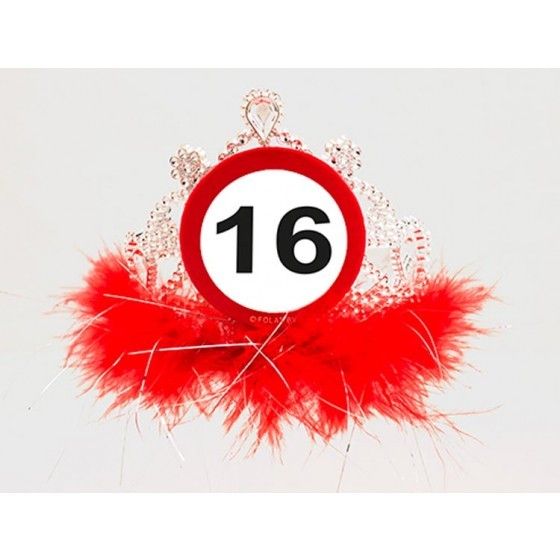 Feestbazaar 16 Jaar Verkeersbord Tiara