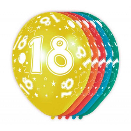 Feestbazaar 18 Jaar Verjaardag Ballonnen (5st)